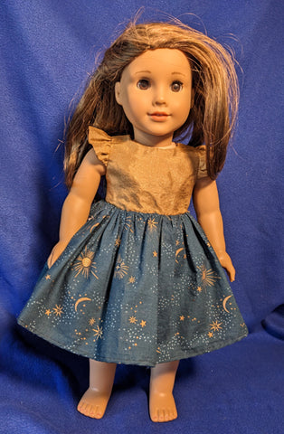 01 Christmas - Dress - Gold and Blue