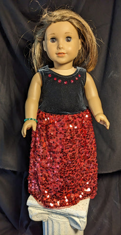 Dress - Red Sparkle Ball Gown