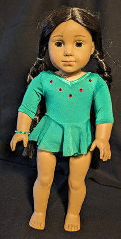 Leotard - Green with Red Jewels
