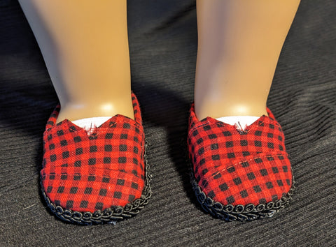 Shoes - Black and Red Plaid