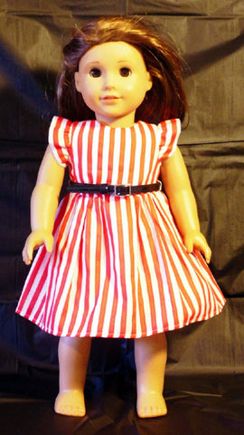 Dress - Red Stripe with Belt