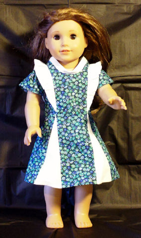 Dress - Ruffle - Pattern with White