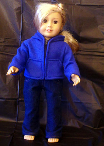 Jacket - Full Zip Plain - Dark Blue