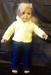 Jacket - Full Zip with Unicorn on Back - Yellow