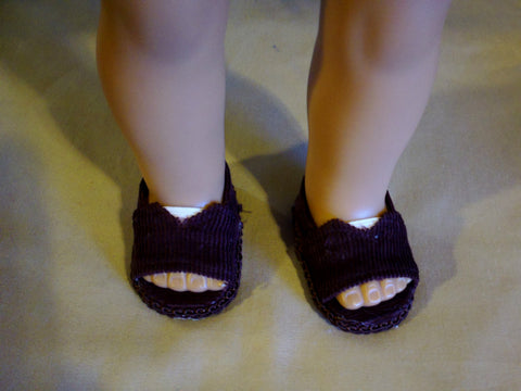 Shoes - Corduroy - Open Toe