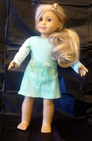 Skirt and T Shirt Set - Green Long Sleeve